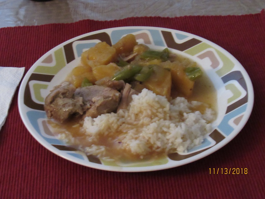 Pork tenderloin with pineapple.JPG