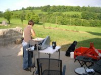 Teresa and the pea sheller 27 July 2016.JPG